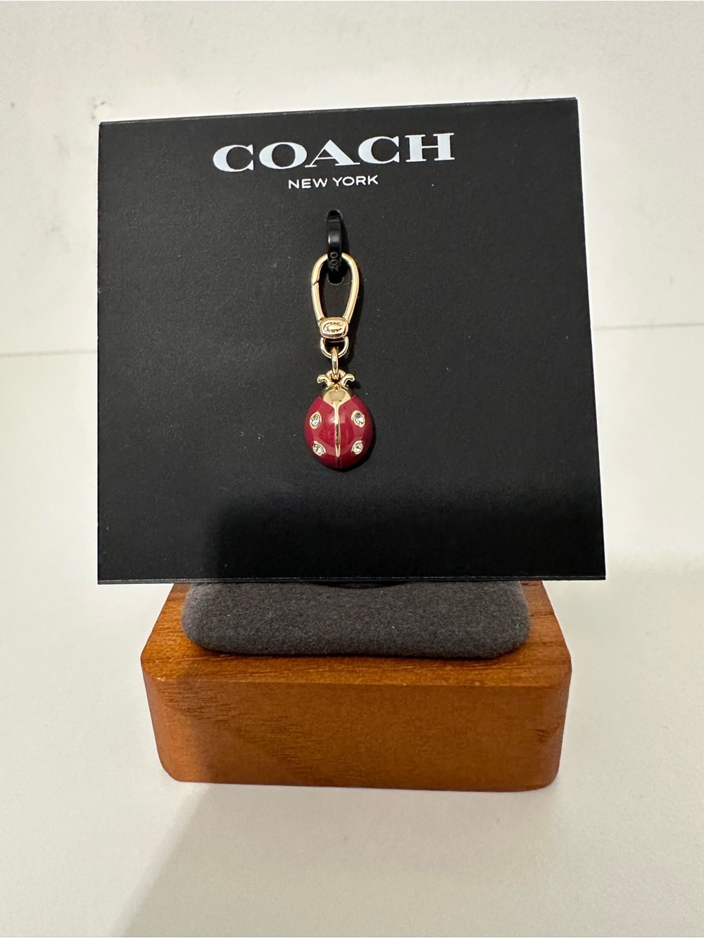 Coach Collectible Red and Gold Ladybug Charm Clip - Picture 3 of 6